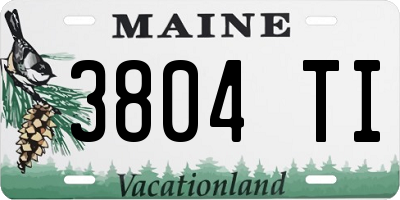 ME license plate 3804TI