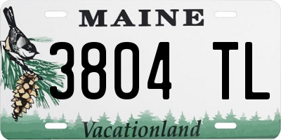 ME license plate 3804TL