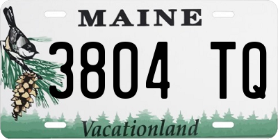 ME license plate 3804TQ
