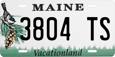 ME license plate 3804TS