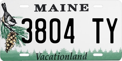 ME license plate 3804TY
