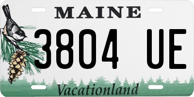 ME license plate 3804UE