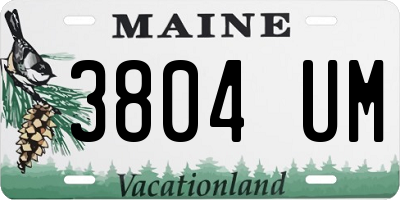 ME license plate 3804UM