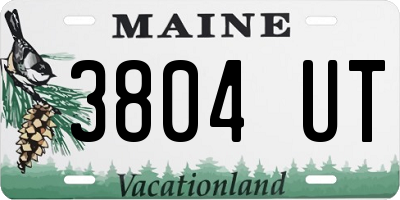 ME license plate 3804UT