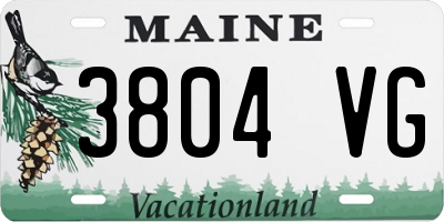 ME license plate 3804VG