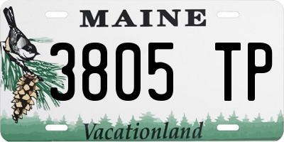 ME license plate 3805TP