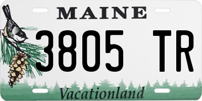 ME license plate 3805TR