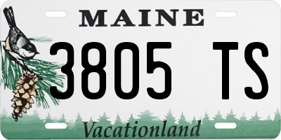 ME license plate 3805TS