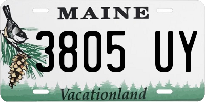 ME license plate 3805UY