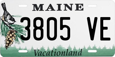 ME license plate 3805VE