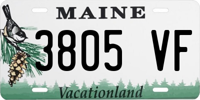 ME license plate 3805VF