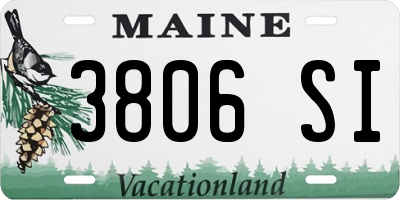 ME license plate 3806SI
