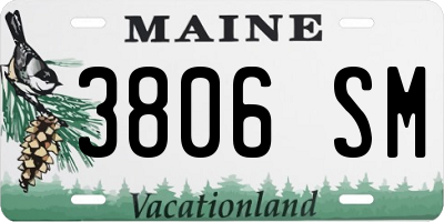 ME license plate 3806SM