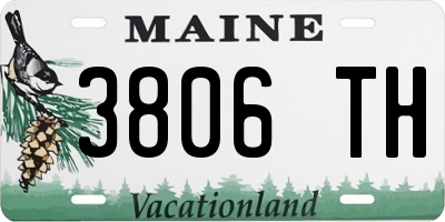 ME license plate 3806TH