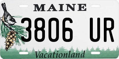 ME license plate 3806UR