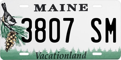 ME license plate 3807SM