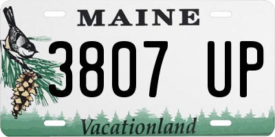 ME license plate 3807UP