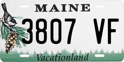 ME license plate 3807VF