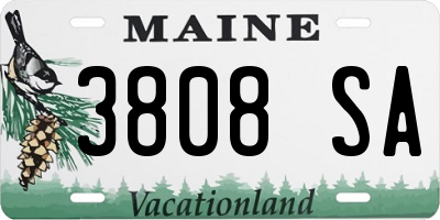 ME license plate 3808SA