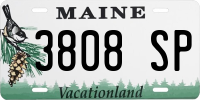 ME license plate 3808SP