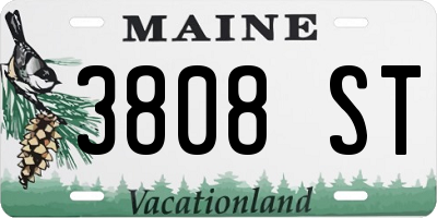 ME license plate 3808ST