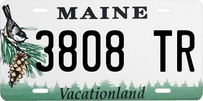 ME license plate 3808TR