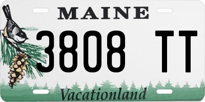 ME license plate 3808TT