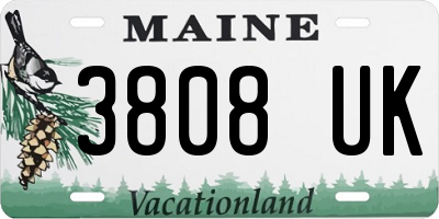 ME license plate 3808UK