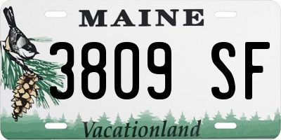 ME license plate 3809SF