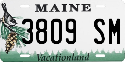 ME license plate 3809SM