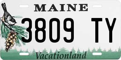 ME license plate 3809TY