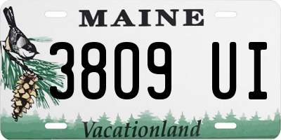 ME license plate 3809UI