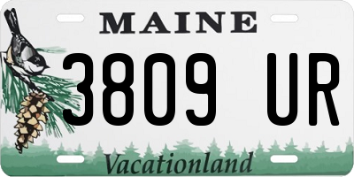 ME license plate 3809UR