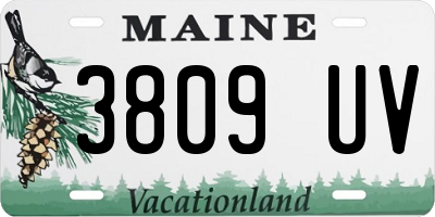 ME license plate 3809UV