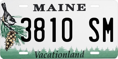 ME license plate 3810SM
