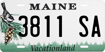 ME license plate 3811SA