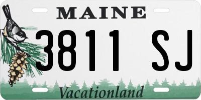 ME license plate 3811SJ