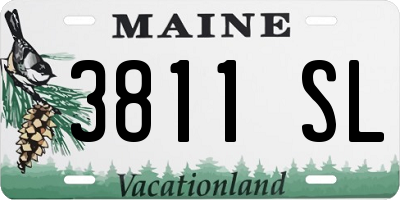 ME license plate 3811SL