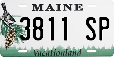 ME license plate 3811SP