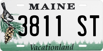 ME license plate 3811ST