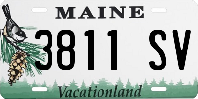 ME license plate 3811SV