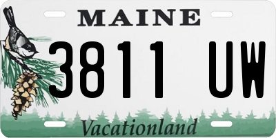 ME license plate 3811UW