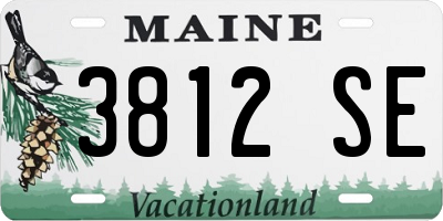 ME license plate 3812SE