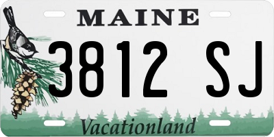 ME license plate 3812SJ