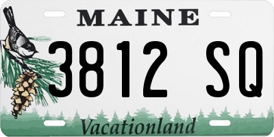 ME license plate 3812SQ