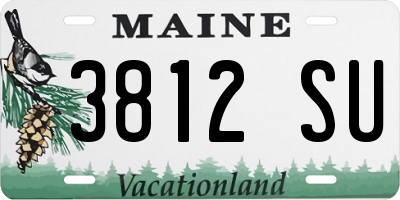 ME license plate 3812SU