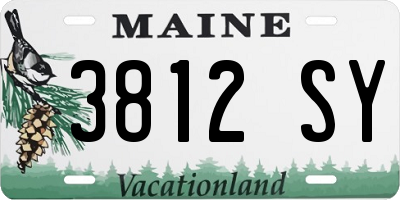 ME license plate 3812SY