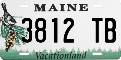 ME license plate 3812TB