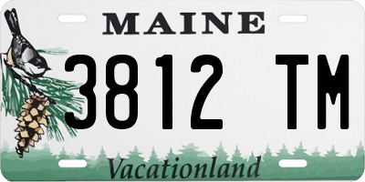 ME license plate 3812TM