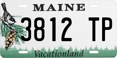 ME license plate 3812TP